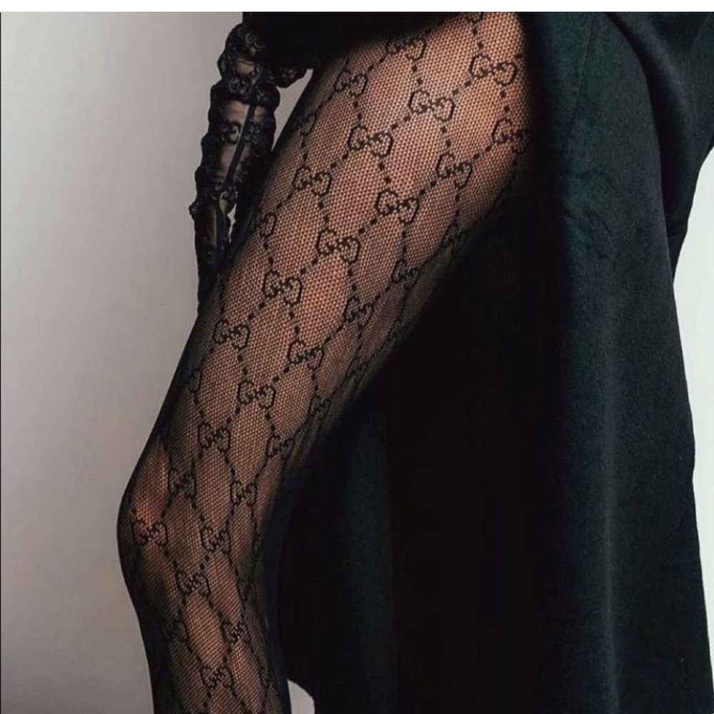 Authentic Gucci Supremelis Interlocking GG Logo Tights